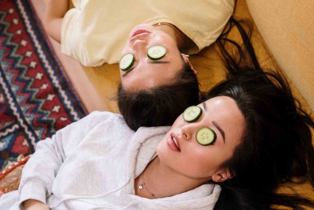 How to Improve Skin Health Through Diet: Cucumber on Eye